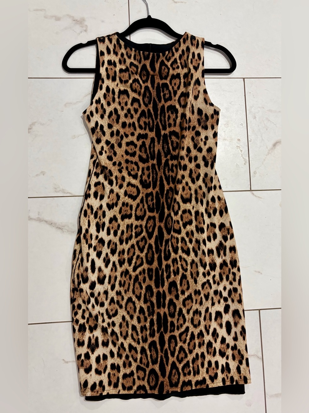 eva varro Leopard Print Midi Dress - Sleeveless S